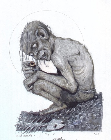 gollum ring drawing