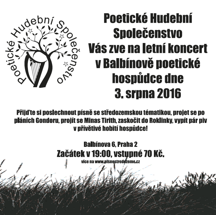 Poetické Hudební Společenstvo v Balbínce 2016